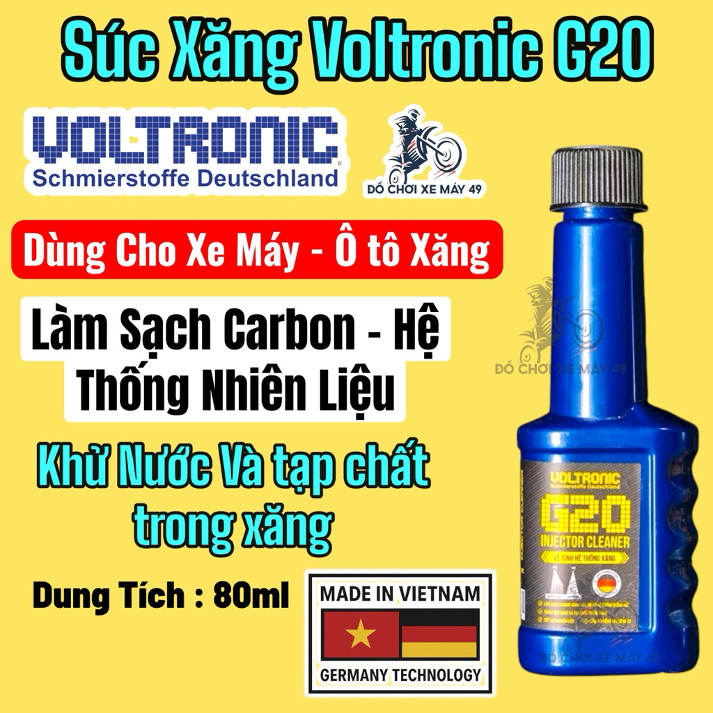 ( Voltronic G20 )  Dung dịch vệ sinh buồng đốt Carbon ( 80ML ) SX Việt Nam  >>>>