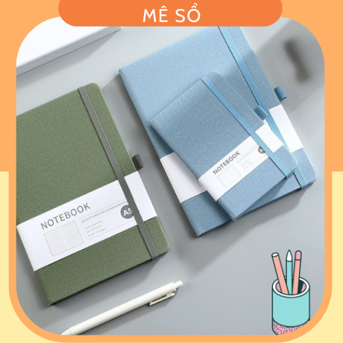 Sổ A5 Bìa Cứng, Sổ Tay Ghi Chép Tiện Lợi A6, Notebook Vintage Nhiều Màu, Sổ Tay Bìa Vải 200 Trang, G