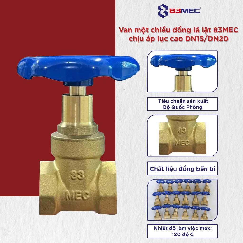 Van chặn đồng 83MEC chịu áp lực cao DN15/DN20