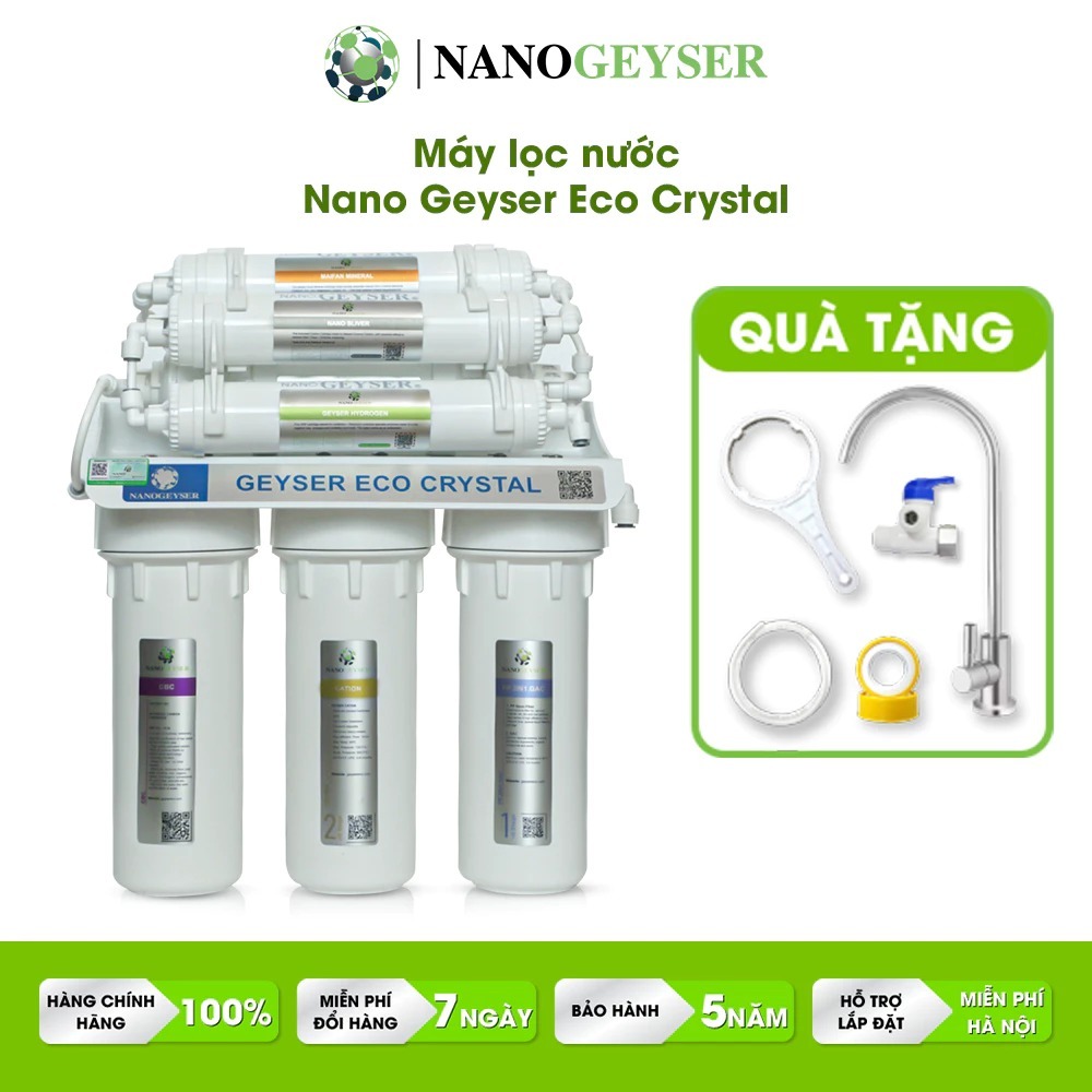 [Chính hãng NanoGeyser] Máy lọc nước UF NANO GEYSER Eco Crystal