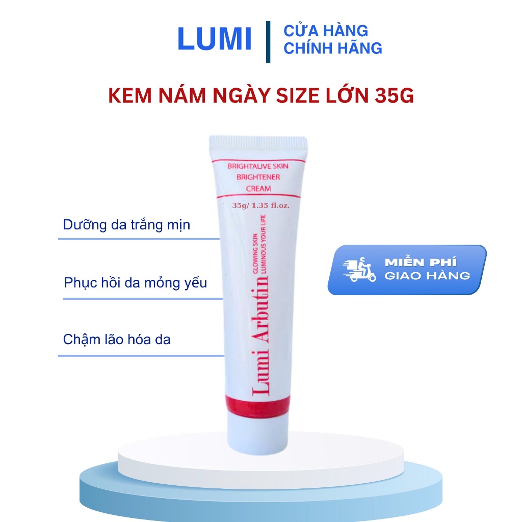 Kem dưỡng trắng da Lumi Arbutin BrightAlive dưỡng ẩm sáng da phù hợp cho mọi loại da