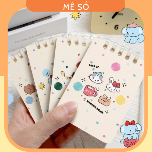 Sổ Mini A7, Sổ Mini Ghi Chú Lò Xo 160 Trang, Sổ Còng A7 Ghi Chú Mọi Nơi