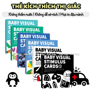 Thẻ kích thích thị giác, thẻ đen trắng kích thước 17,5cm, giấy cứng cán mờ chống thấm chống rách TIGERTOYS