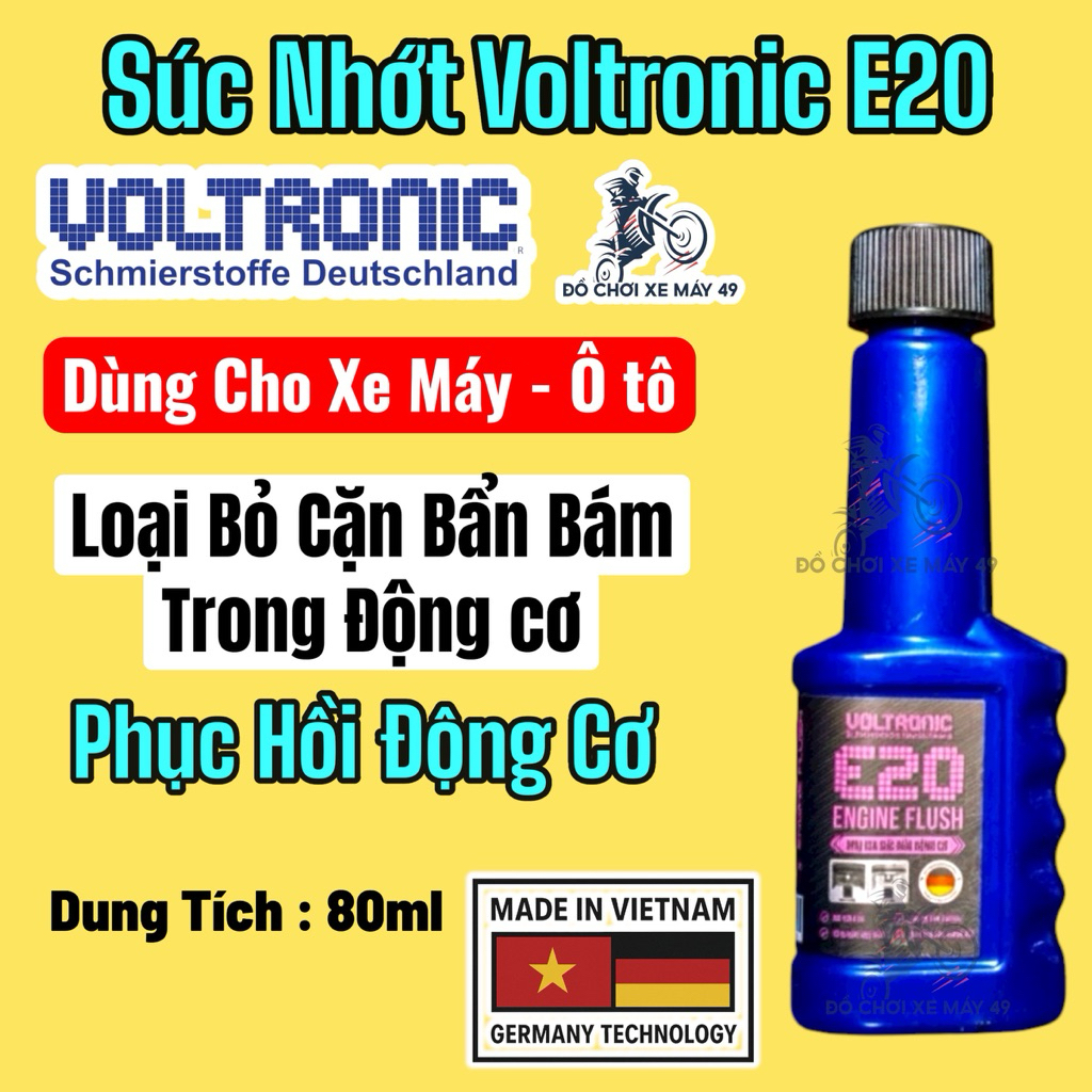 Dung Dịch Súc Động Cơ VOLTRONIC E20 (80ml) SX Việt Nam >>>>