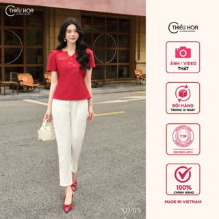  Áo kiểu trung niên chất liệu Cotton lạnh Hàn Quốc thiết kế trẻ trung thương hiệu Thiều Hoa AN5X0415 