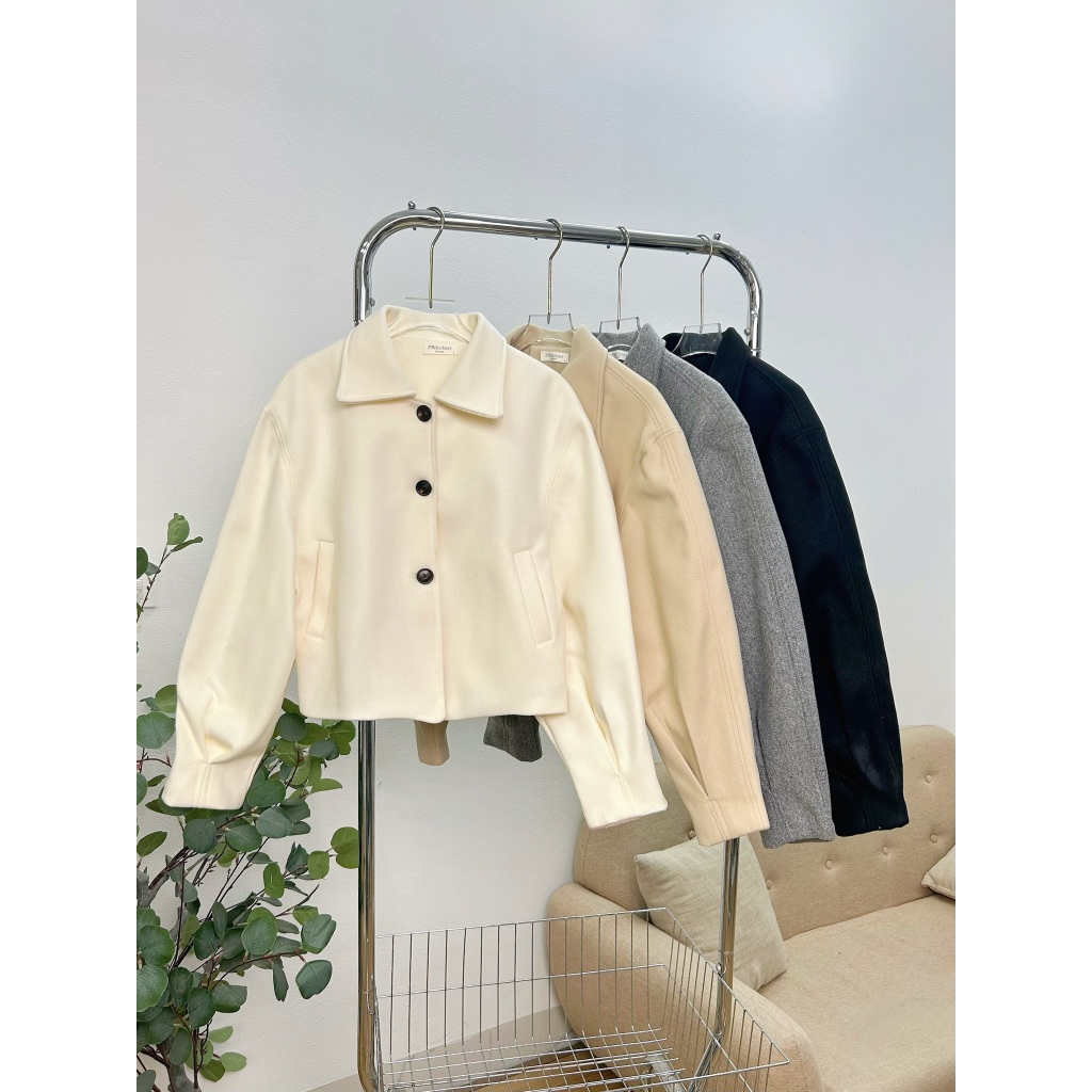 Áo Khoác Dạ Nữ Croptop Túi Chéo Trẻ Trung Mùa Thu Đông, Áo Khoác Nữ Mùa Đông Dáng Ngắn Dày Dặn - 29feb.closet - A351 | BigBuy360 - bigbuy360.vn