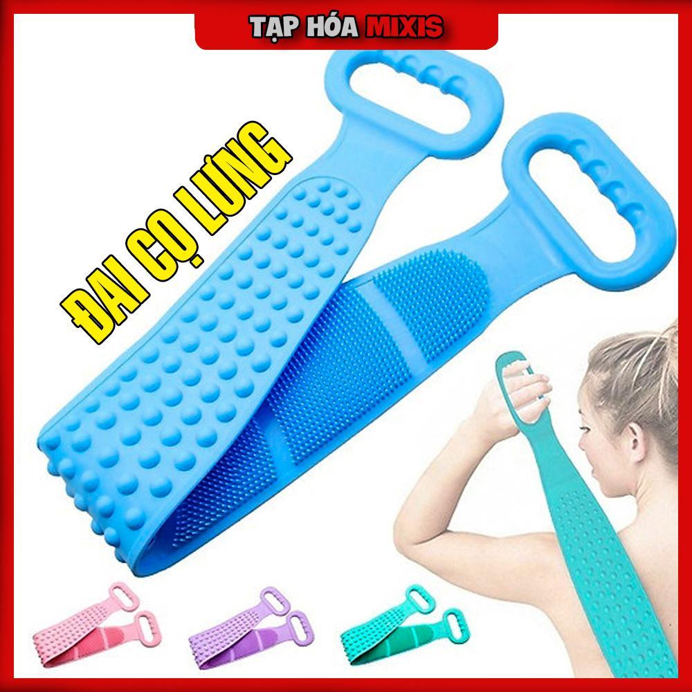 Đai cọ lưng chà lưng massage silicon 2 mặt kỵ sạch mọi vết bẩn trên cơ thể siêu dai bền - GD244