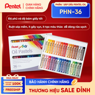  Sáp Màu Dầu Pentel Oil Pastel 36 màu PHN-36 Màu Sắc Tươi Sáng An Toàn Không Độc Hại 