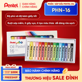  Sáp Màu Dầu Pentel Oil Pastel 16 màu PHN-16 | Màu Sắc Tươi Sáng | An Toàn Không Độc Hại 