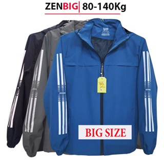  Áo Khoác Gió Bigsize ZENBIG Hai Lớp Có Mũ Áo Khoác Thể Thao cho cả nam và nữ từ 80-140kg. 