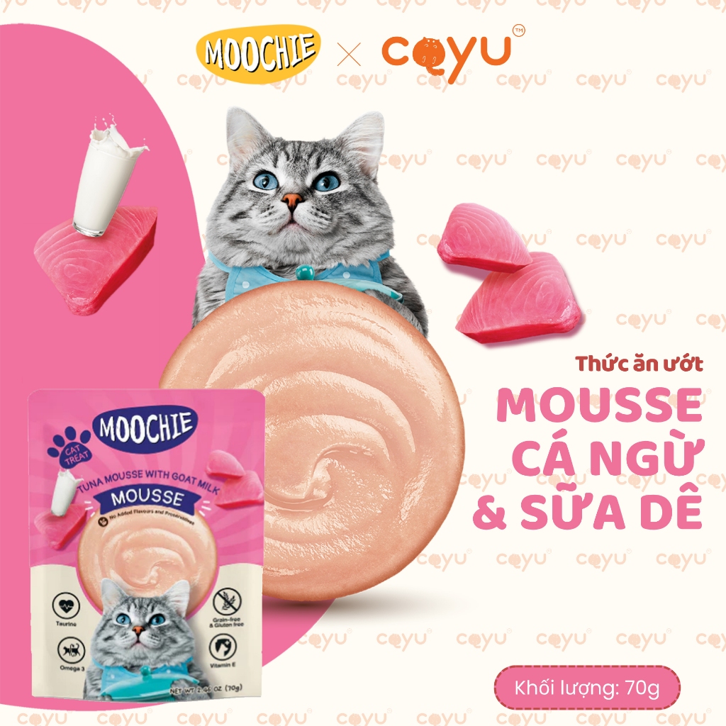 [ 70G ] Pate thức ăn ướt cho mèo - Moochie dòng cao cấp - chính hãng Thái Lan date xa 2027 - coyu