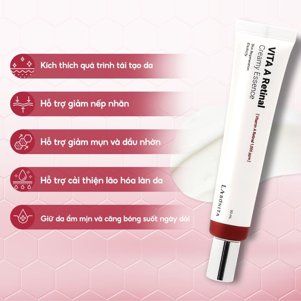 Ảnh 3 của Kem dưỡng LaBonita VITA A Retinal Creamy Essence chống lão hóa, giảm nếp nhăn, sáng da