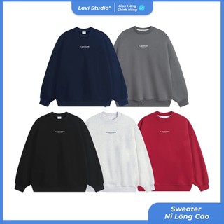  Áo Sweater Nỉ Lót Nhung Cao Cấp Lavi Studio  Simple In Nổi 