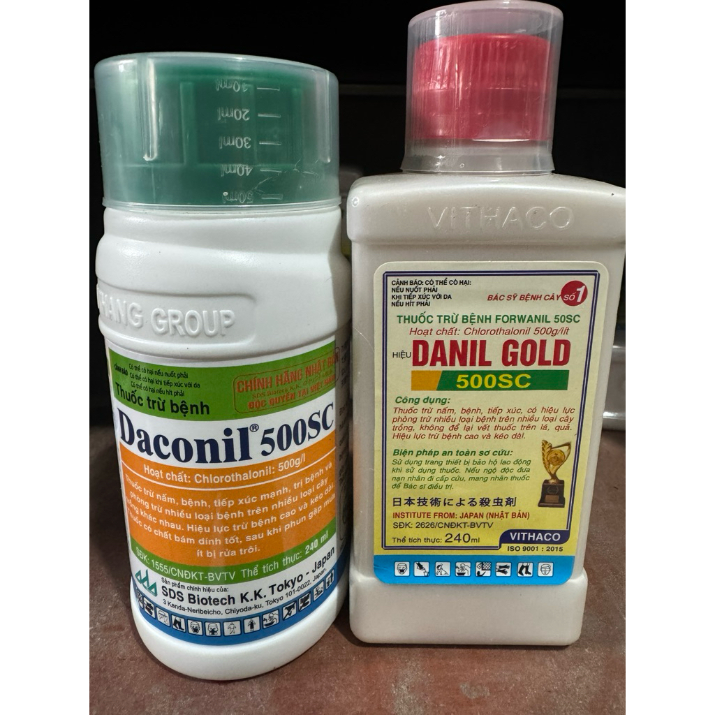 Thuốc trừ bệnh Daconil 500SC (chai 240ml) Nhật Bản dùng cho các loại cây trồng