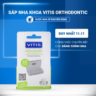  Sáp nha khoa niềng răng VITIS Orthodontic Giảm đau ma-sát mắc cài Thành phần Sáp ong tự nhiên Không vị Hộp   2 vỉ 