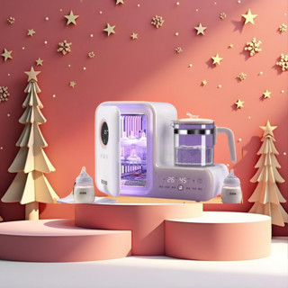  Máy tiệt trùng bình sữa sấy khô dụng cụ ăn dặm bằng tia UV toàn diện Máy hâm sữa Máy đun nước pha sữa diệt khuẩn 