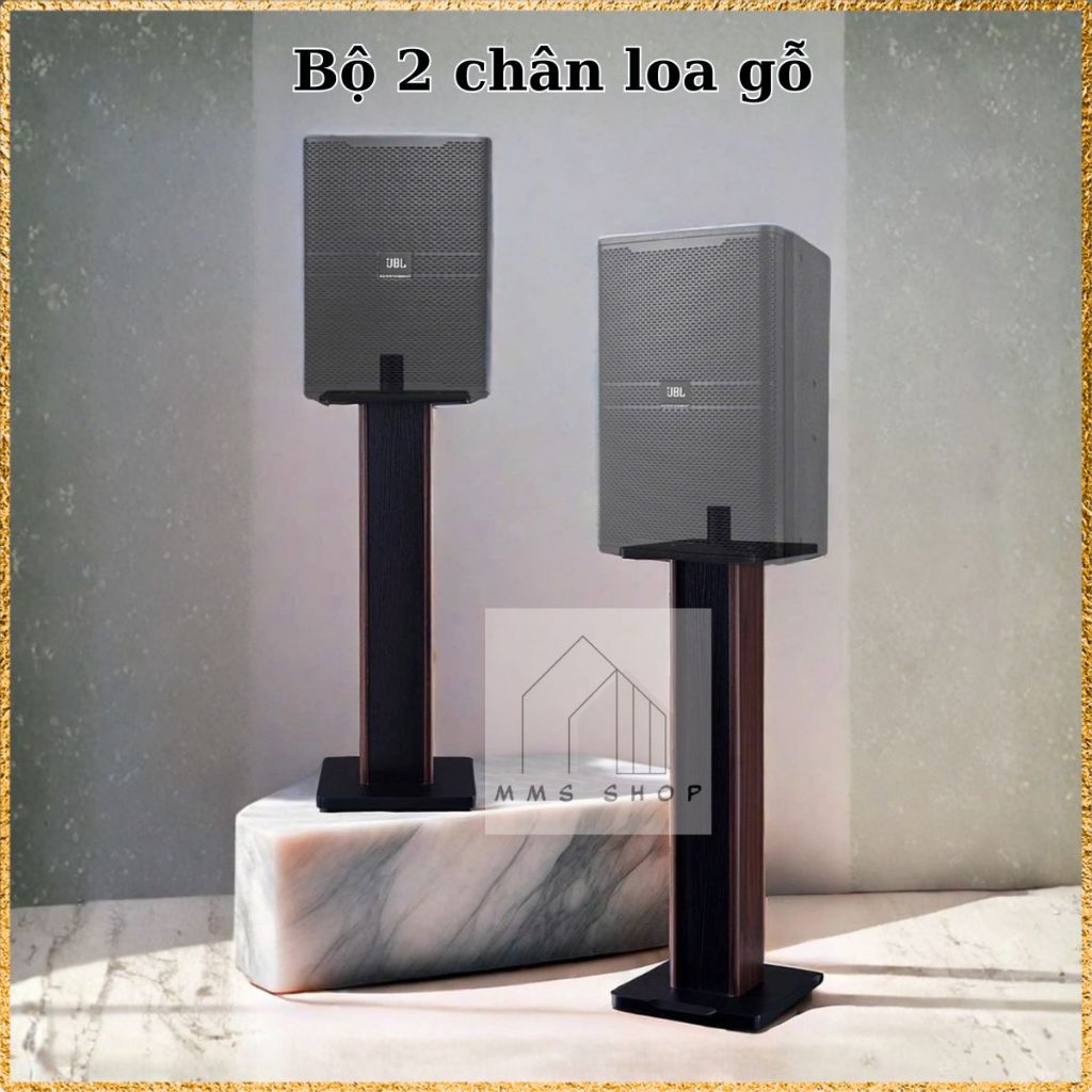 Bộ 2 chân loa gỗ giảm rung cao 65cm, 85cm dành cho loa to 5-8-10-12inch - Chân kê loa gỗ mẫu dày, đế