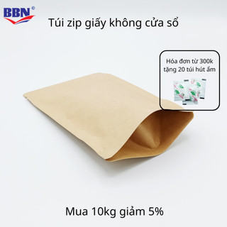 Túi Giấy Lót Nhôm Đáy Đứng 22x30 – Zipper Chống Ẩm – Không Cửa Sổ – Túi Đóng Gói Thực Phẩm