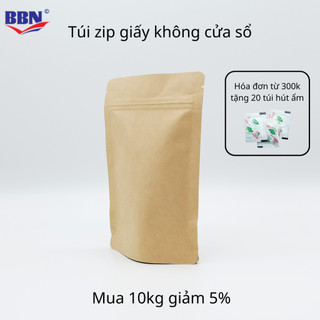 Túi Giấy Lót Nhôm Đáy Đứng 22x30 – Zipper Chống Ẩm – Không Cửa Sổ – Túi Đóng Gói Thực Phẩm