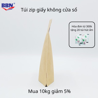 Túi Giấy Lót Nhôm Đáy Đứng 22x30 – Zipper Chống Ẩm – Không Cửa Sổ – Túi Đóng Gói Thực Phẩm