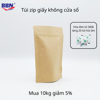 Túi Giấy Lót Nhôm Đáy Đứng 22x30 – Zipper Chống Ẩm – Không Cửa Sổ – Túi Đóng Gói Thực Phẩm