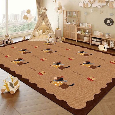Thảm cho bé ngồi chơi, thảm decor trải sàn phòng phòng khách phòng ngủ họa tiết dễ thương