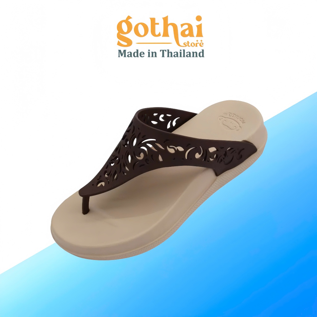 Dép nữ quai xỏ ngónThái Lan đế cao 4cm chất cao su non êm chống trơn Monobo - Moniga 6