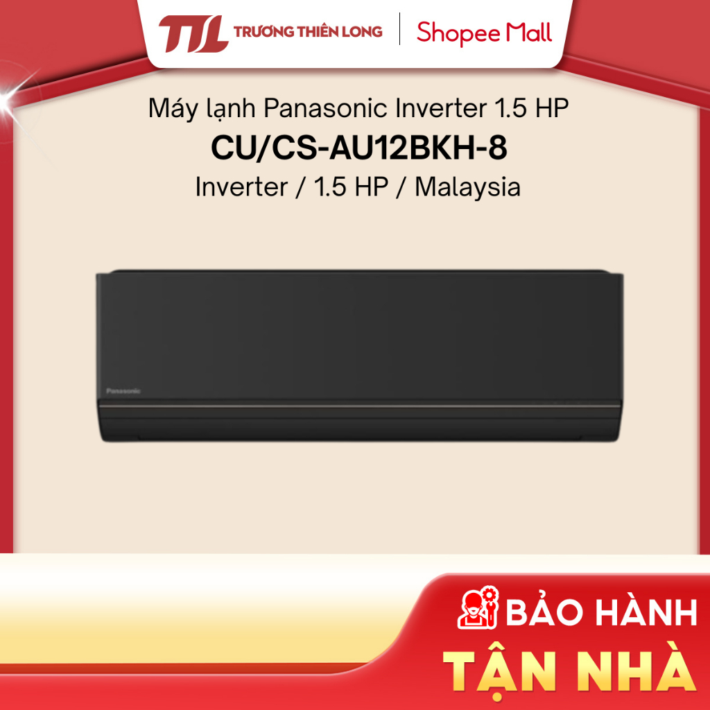 Máy Lạnh Panasonic Inverter 1.5HP CU/CS-AU12BKH-8 [FREESHIP HCM]