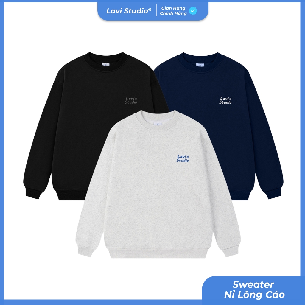  Áo Sweater Nỉ Lông Cáo Lavi Studio Unisex Nam Nữ Local Brand  Pretty In Nổi 