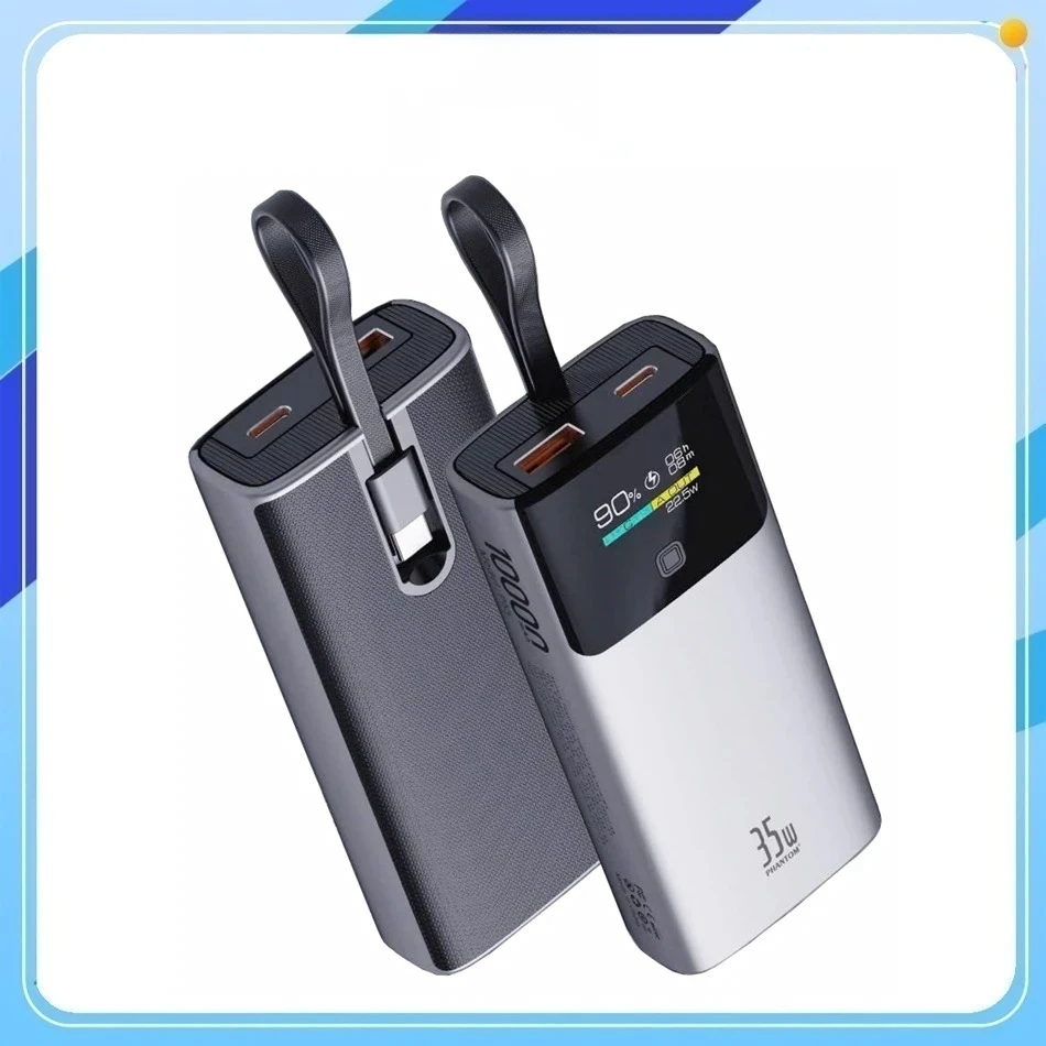 [TOP VALUE]Cục Tích Điện mini PHANTOM P55 10000mAh lõi pin 21700, Cáp TypeC và Cổng TypeC In/Out PD 
