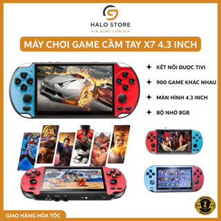 Máy Chơi Game Cầm Tay X7 - Màn Hình 4.3 Inch, Bộ Nhớ 8GB, 900 Trò Chơi , Pin Dung Lượng Cao, Bảo Hành 12 Th