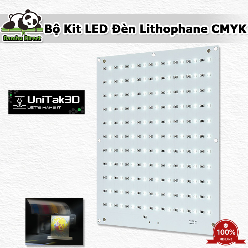 UniTak3D in 3D for Bambulab A1/A1 Mini Combo/P1P/P1S/X1C/X1E AMS CMYK Tranh khắc đá LED Bộ Bo Đèn Nề