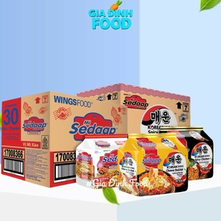   Thùng 30 gói  Mì Sedaap Goreng Indonesia Vị mì xào truyền thống  Gà cay Phô mai  Gà cay Hàn Quốc  - Lốc 5 Gói 