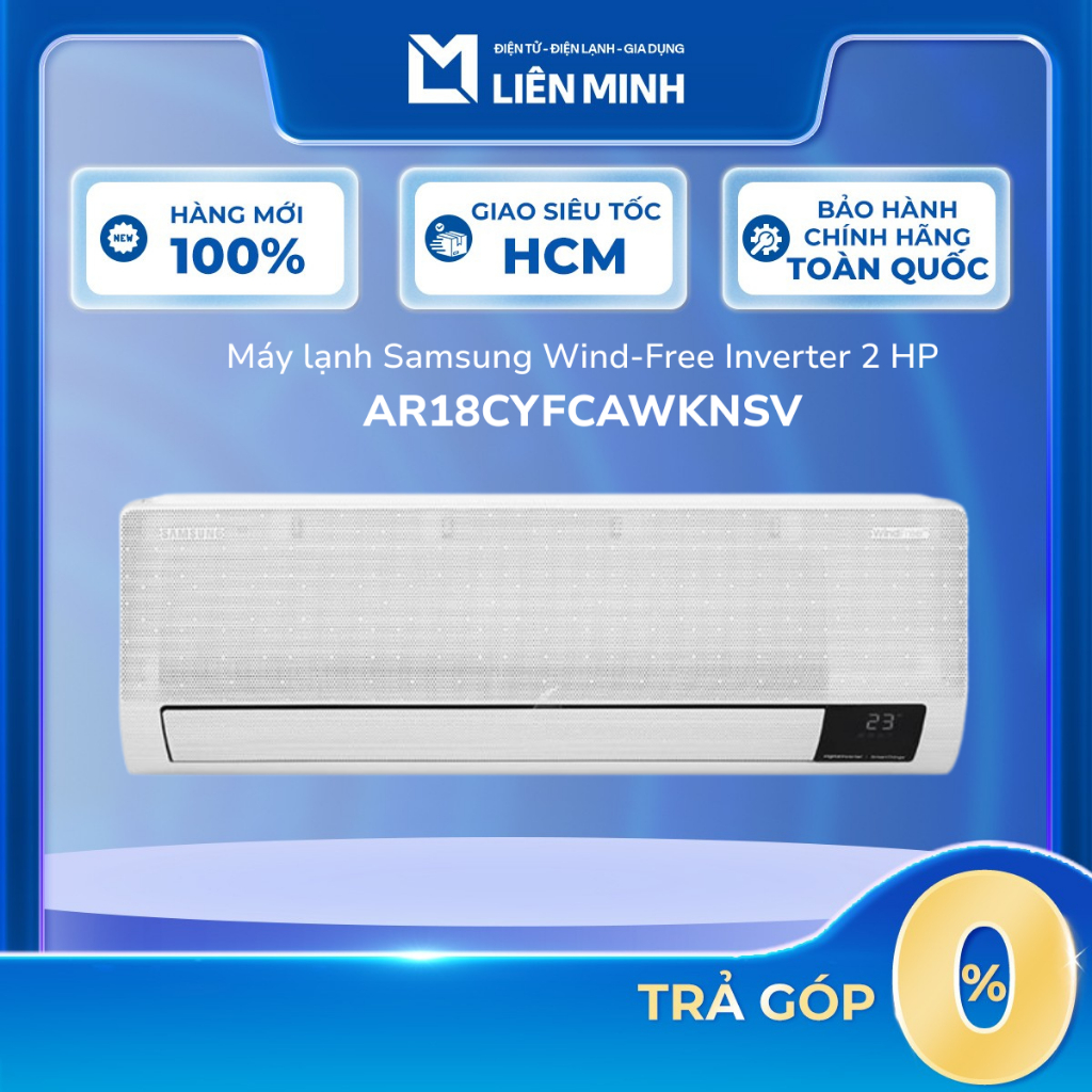 AR18CYFCAWKNSV - Điều Hòa Bespoke AI WindFree™ Samsung Inverter 2 HP [SHIP 0Đ HCM]