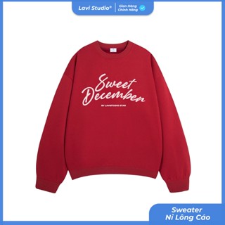   BST STAR  Áo Sweater Nỉ Lông Cáo Lavi Studio Unisex Nam Nữ Local Brand   Sweet December 