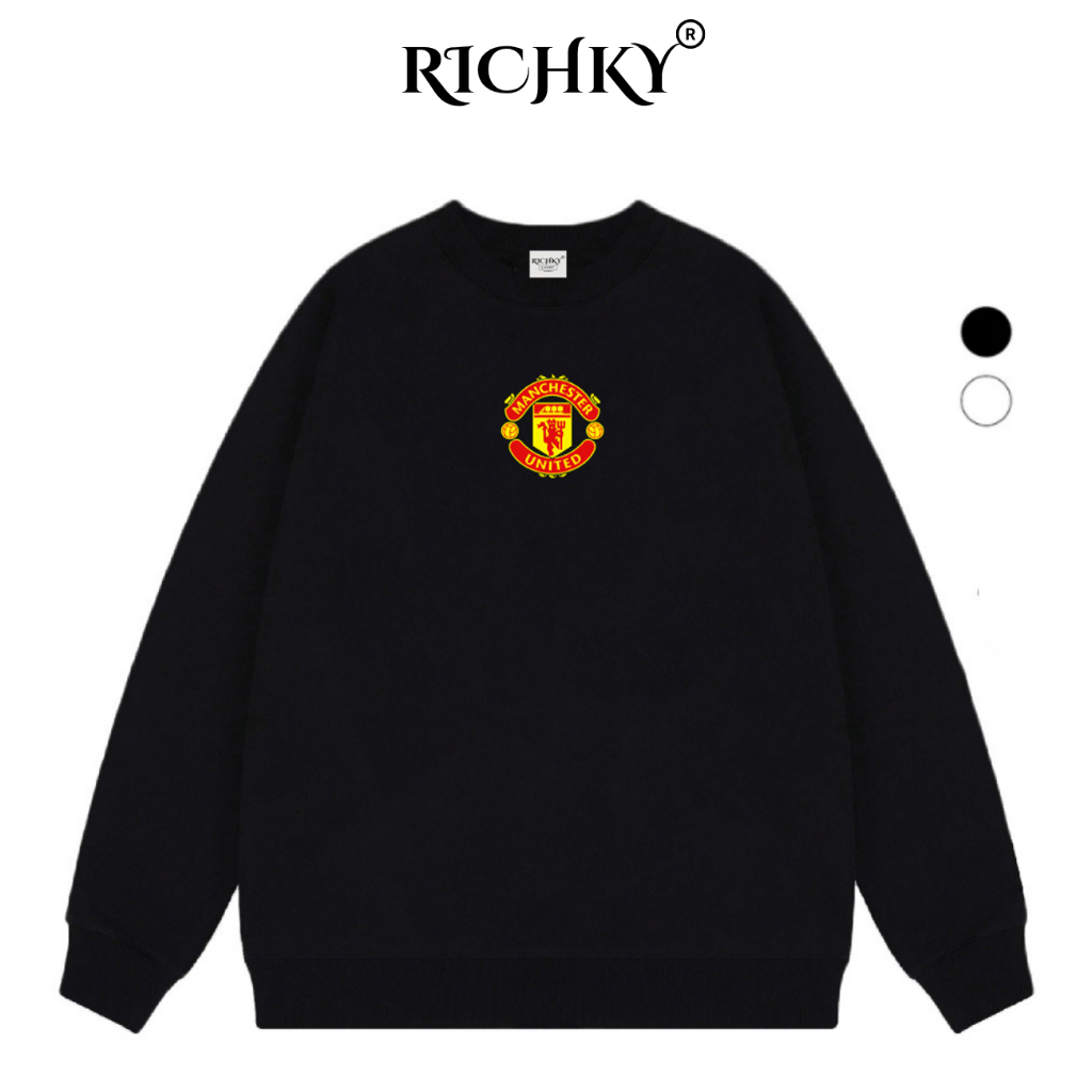 Áo Sweater Richky Luxury Premium Nỉ Logo Mid Câu Lạc Bộ Bóng Đá Manchester United Fc
