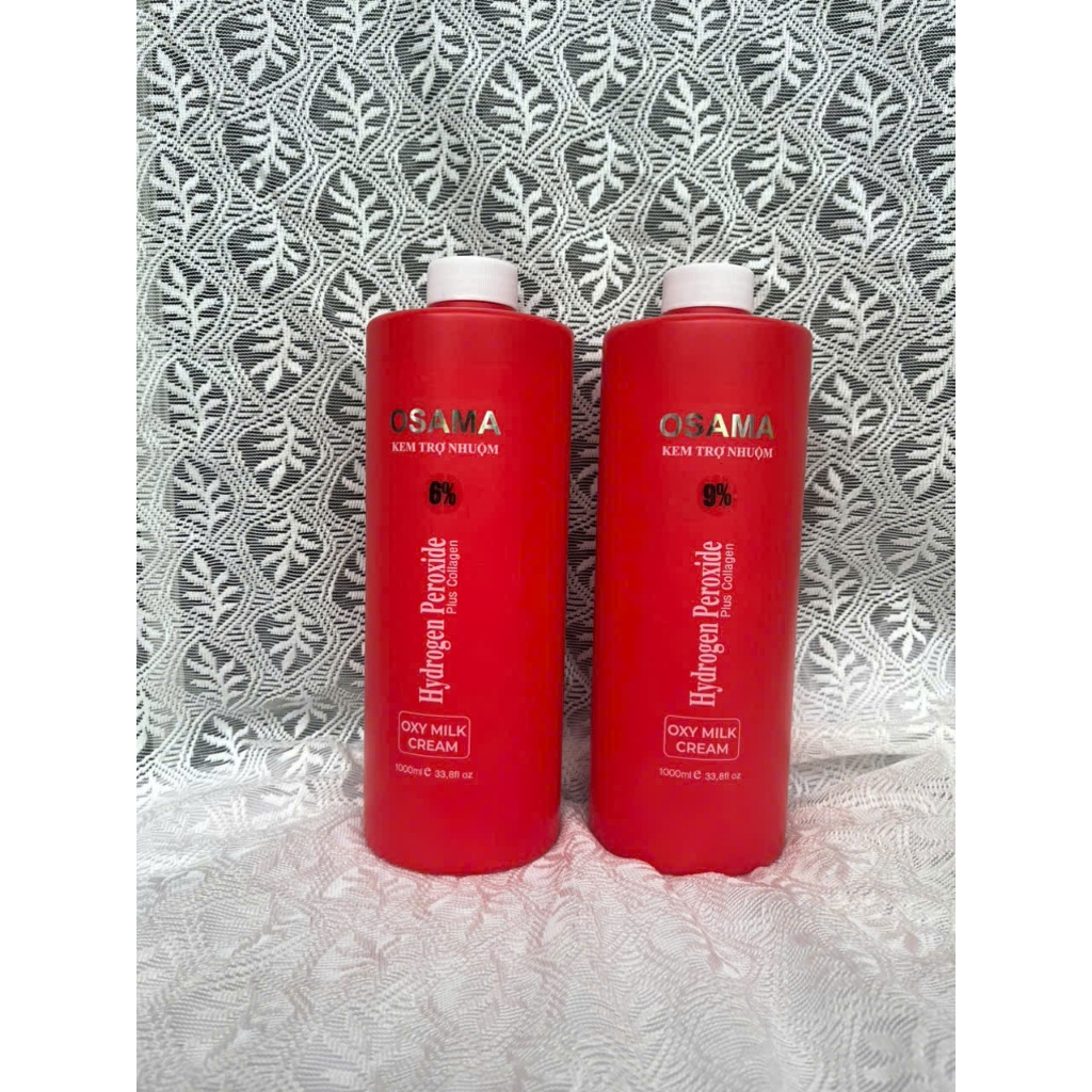 Oxy trợ nhuộm OSAMA 1000ml (nồng độ 6%) OXY NHUỘM TÓC OSAMA lên màu nhanh, bền màu, mùi thơm