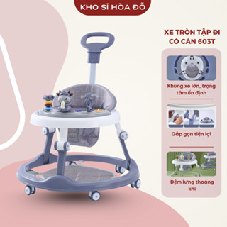  Xe Tròn Tập Đi Hình Chú Bò có cán và lót chân mã 603T 