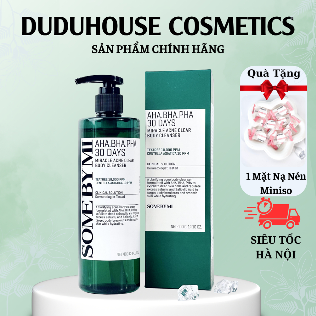 Sữa tắm Some By Mi AHA-BHA-PHA 30 Days Miracle Acne Clear Body Cleanser 400g Duduhouse