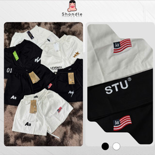  Quần Short Kaki Nam Nữ Tổng Hợp Nhiều Mẫu Thêu Chữ Lưng Chun Dây Dài Form Chuẩn Đẹp Full Tag 