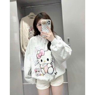   MỞ BÁN TẶNG CHAM ￼Áo nỉ sweater kitty xinh buộc dây hot trend- Áo sweater hình cute NGOAN XINH YÊU MẪU MỚI 2025 