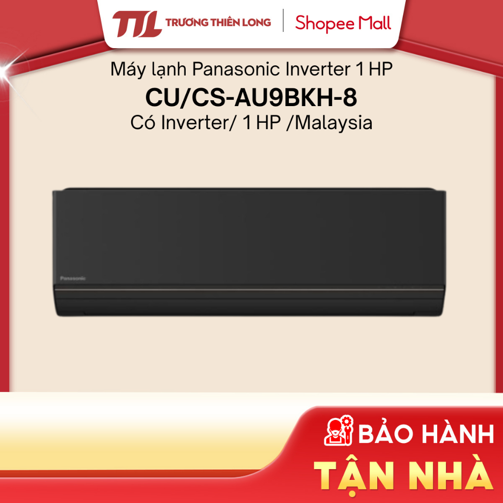 Máy Lạnh Panasonic Inverter 1HP CU/CS-AU9BKH-8 [FREESHIP HCM]