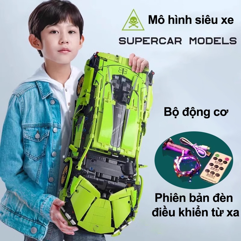 【2025】Lắp ráp ô tô siêu xe Mô hình xe Tỷ lệ 1:14 Đồ chơi lắp ráp trí tuệ cho trẻ em Quà cho trẻ em
