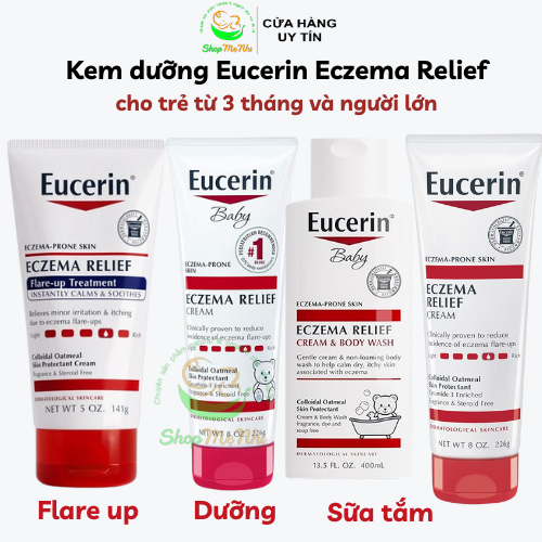 Kem dưỡng Eucerin dưỡng ẩm cho da khô, da chàm Eczema relief.