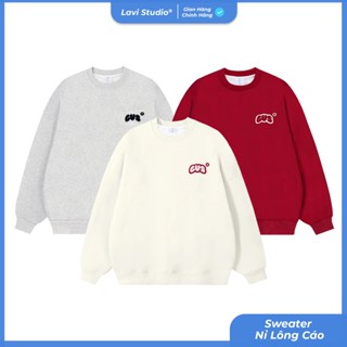  Áo Sweater Chữ Thêu Xù Lavi Studio Nỉ Lông Cáo Cao Cấp   Sophia 