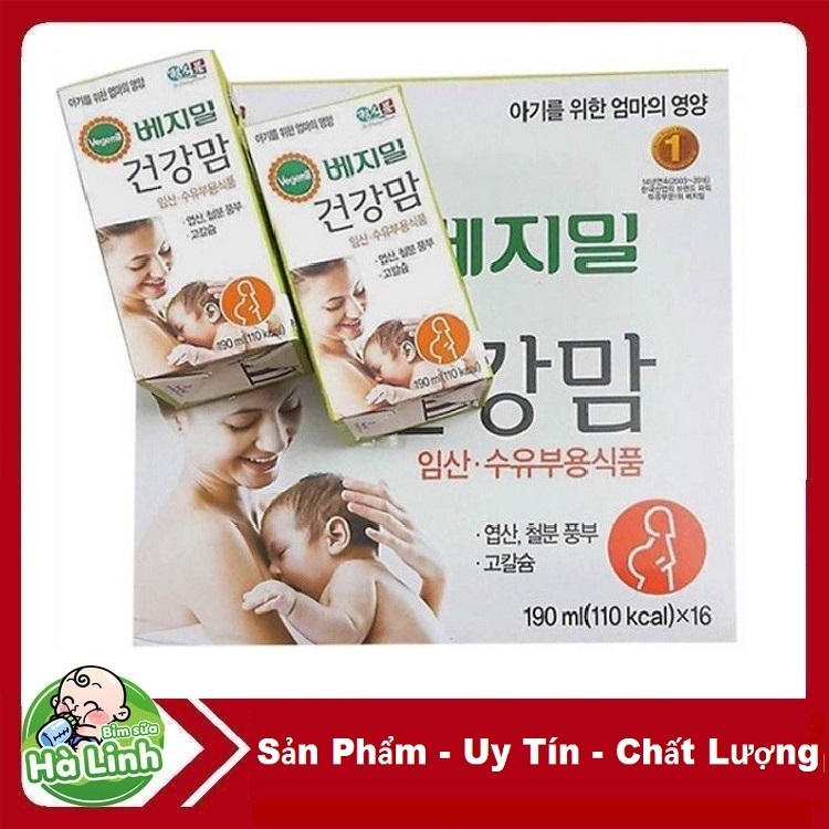 [Date 05/2025] Sữa bầu Vegemil hàn Quốc (16 hộp 190ml)
