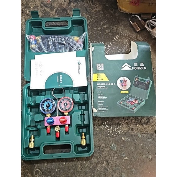 Bộ đồng hồ đo kèm dây sạc gas HONGSEN (R22/R134a)