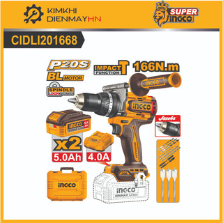  Máy khoan động lực không chổi than dùng pin INGCO CIDLI201668 
