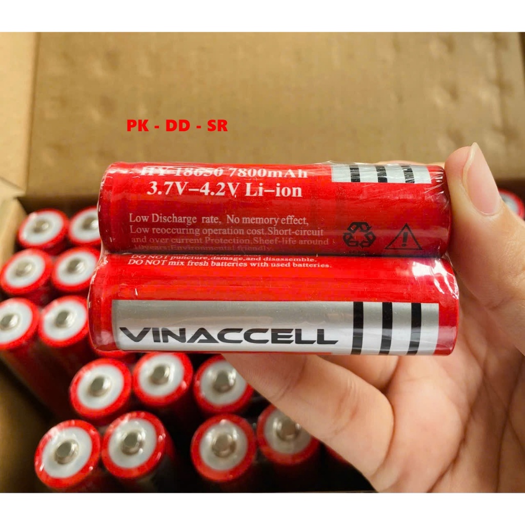 2 Viên Pin Vinaccell HY 18650 7800mAh 3.7V – Pin Sạc Li-ion Dùng Cho Đèn Pin, Loa Bluetooth, Quạt Mini - Siêu Rẻ