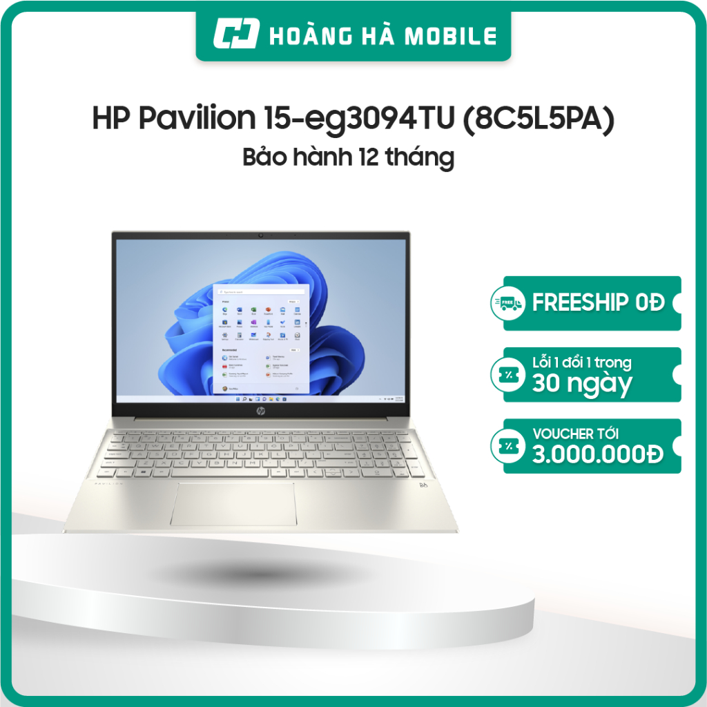 Laptop HP Pavilion 15-eg3094TU (8C5L5PA) - (i5-1335U/8GB/512GB/15.6" FHD/Windows 11) - Chính hãng